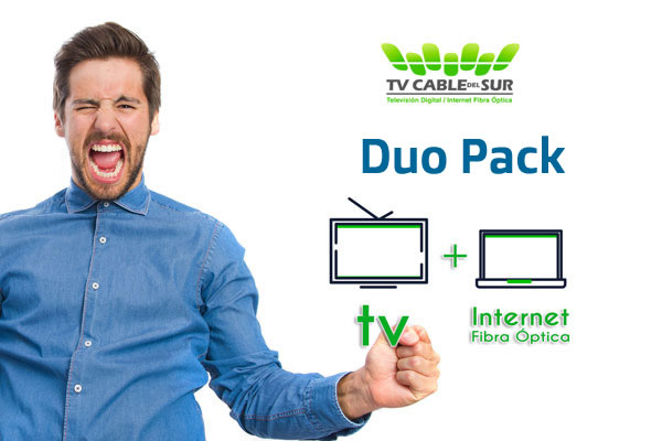 carrera Cuerda limpiar Plan Duo Pack Internet Fibra Óptica 50 MB de descarga + Televisión Digital  y Análoga. – TV CABLE SUR